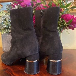 Black Suede half boots in size 40.